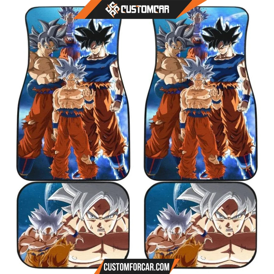 Dragon Ball Anime Car Floor Mats | Goku White Hair In Battle