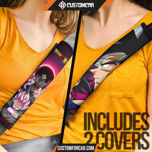 Dragon Ball Anime Seat Belt Covers | DB Evil Black Goku Pink