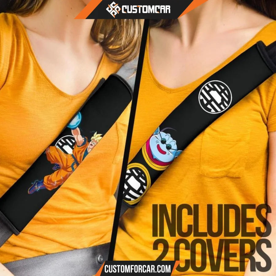 Dragon Ball Anime Seat Belt Covers | DB Goku Kamehameha And 