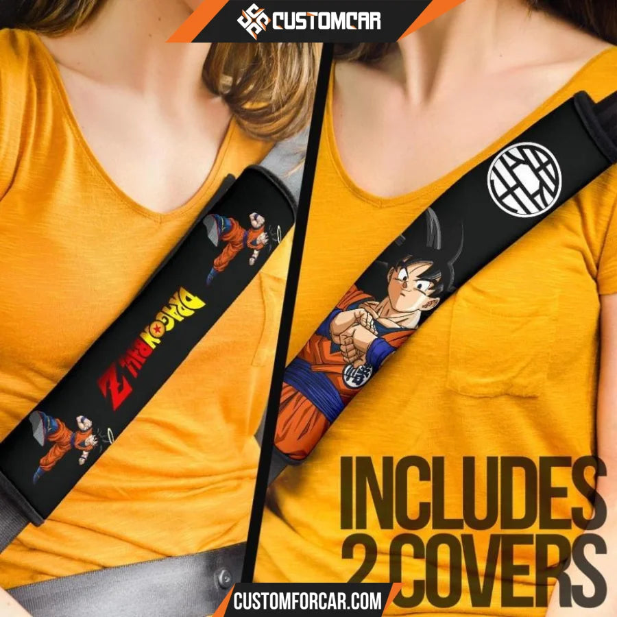 Dragon Ball Anime Seat Belt Covers | DB Goku With Halo On 