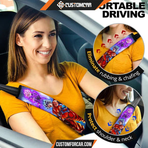 Dragon Ball Anime Seat Belt Covers | DB Vegeta Goku SS4 Vs 