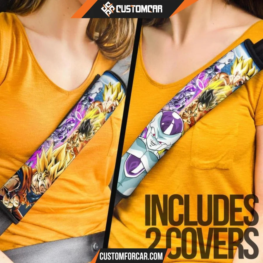 Dragon Ball Anime Seat Belt Covers | DB Yellow Goku Vs 