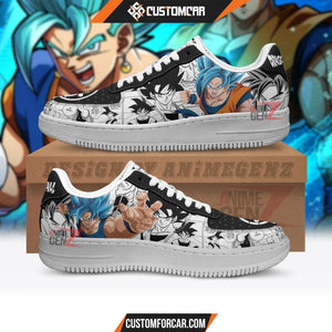 Dragon Ball Goku Blue Sneakers Air Sneakers Custom Anime