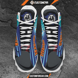 Dragon Ball Goku Super Saiyan Blue Air Jordan 13 Sneakers