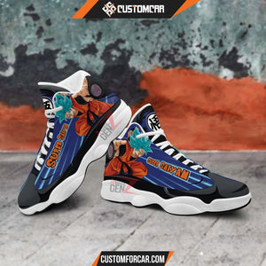 Dragon Ball Goku Super Saiyan Blue Air Jordan 13 Sneakers