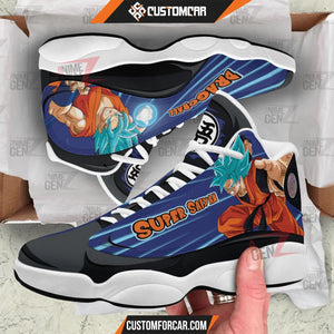 Dragon Ball Goku Super Saiyan Blue Air Jordan 13 Sneakers