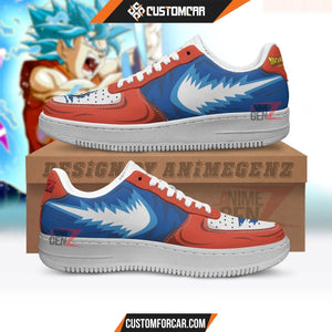 Dragon Ball Goku Super Saiyan Blue Air Sneakers Custom Anime