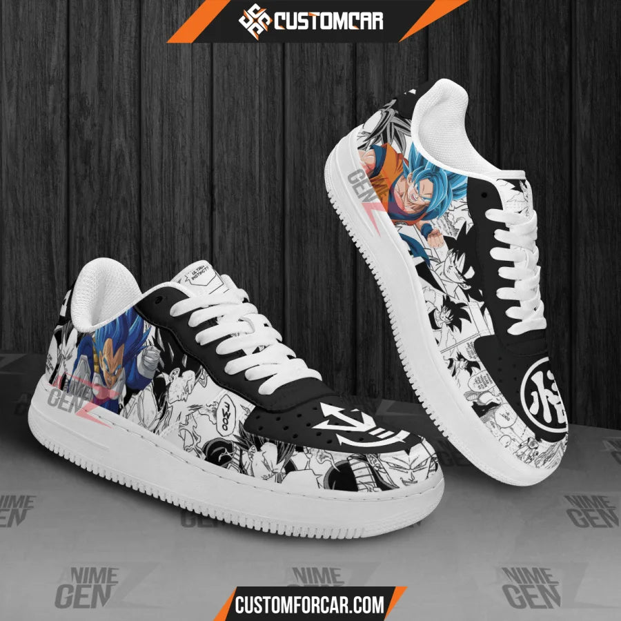 Dragon Ball Goku Vegeta Blue Sneakers Air Sneakers Custom