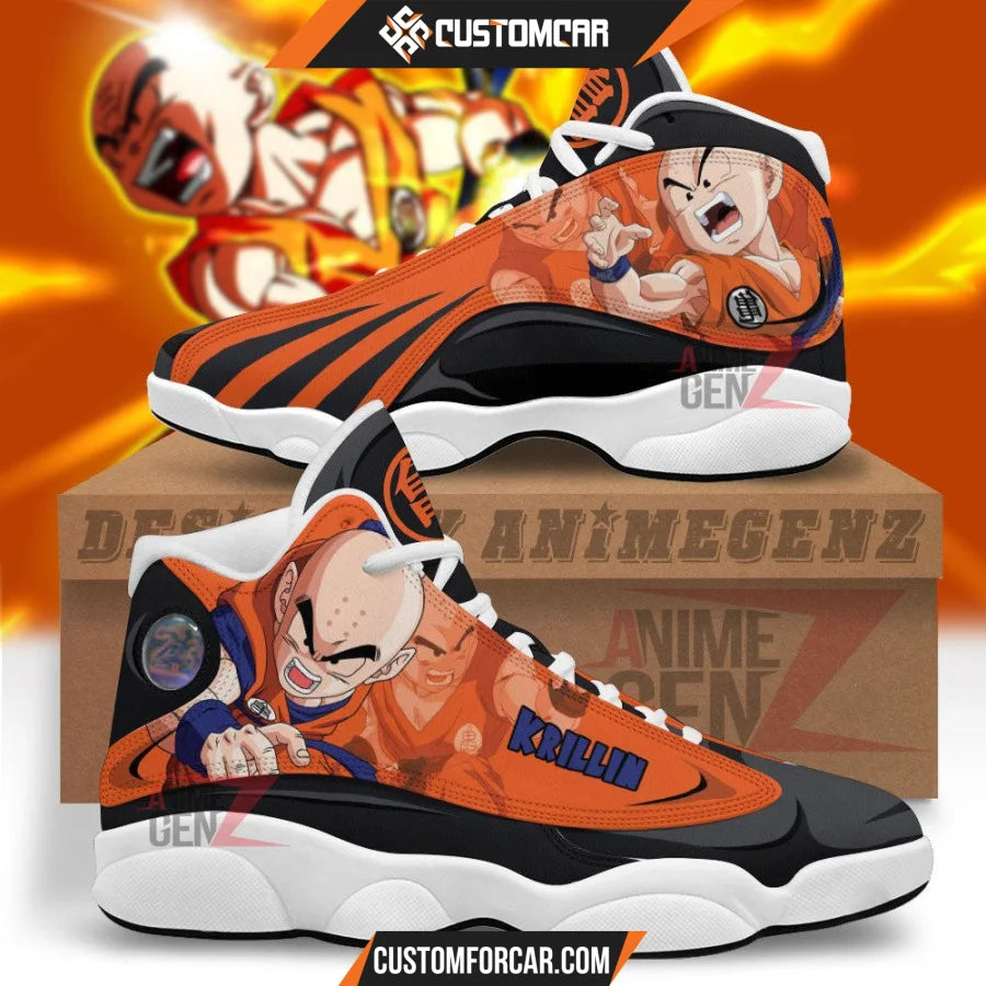 Dragon Ball Krillin Air Jordan 13 Sneakers Custom Anime