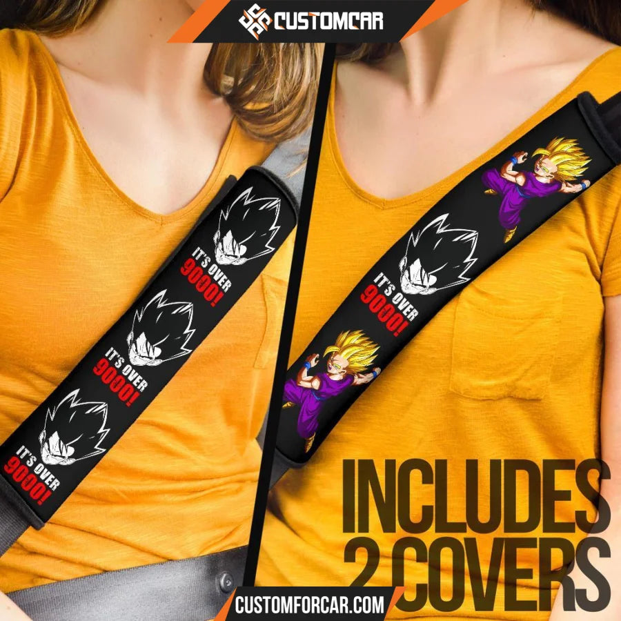 Dragon Ball Seat Belt Covers It’s Over 9000 Belt Covers 