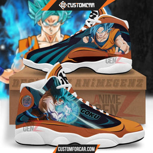 Dragon Ball Sneakers Goku Super Saiyan Blue Air Jordan 13