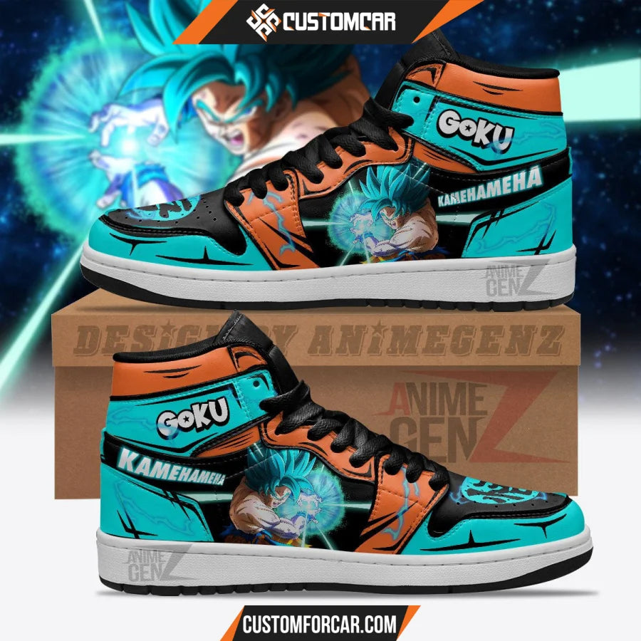 Dragon Ball Son Goku Blue JD Sneakers Custom Anime Shoes