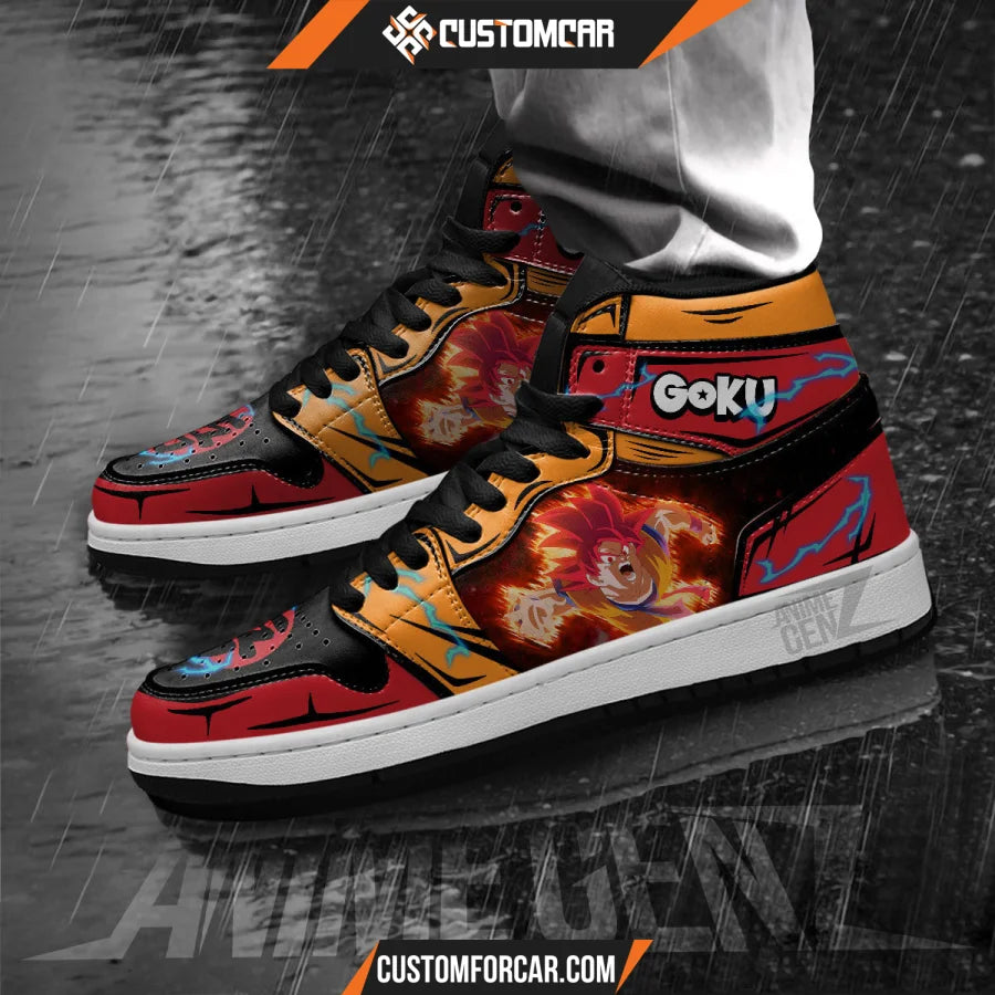 Dragon Ball Son Goku God JD Sneakers Custom Anime Shoes