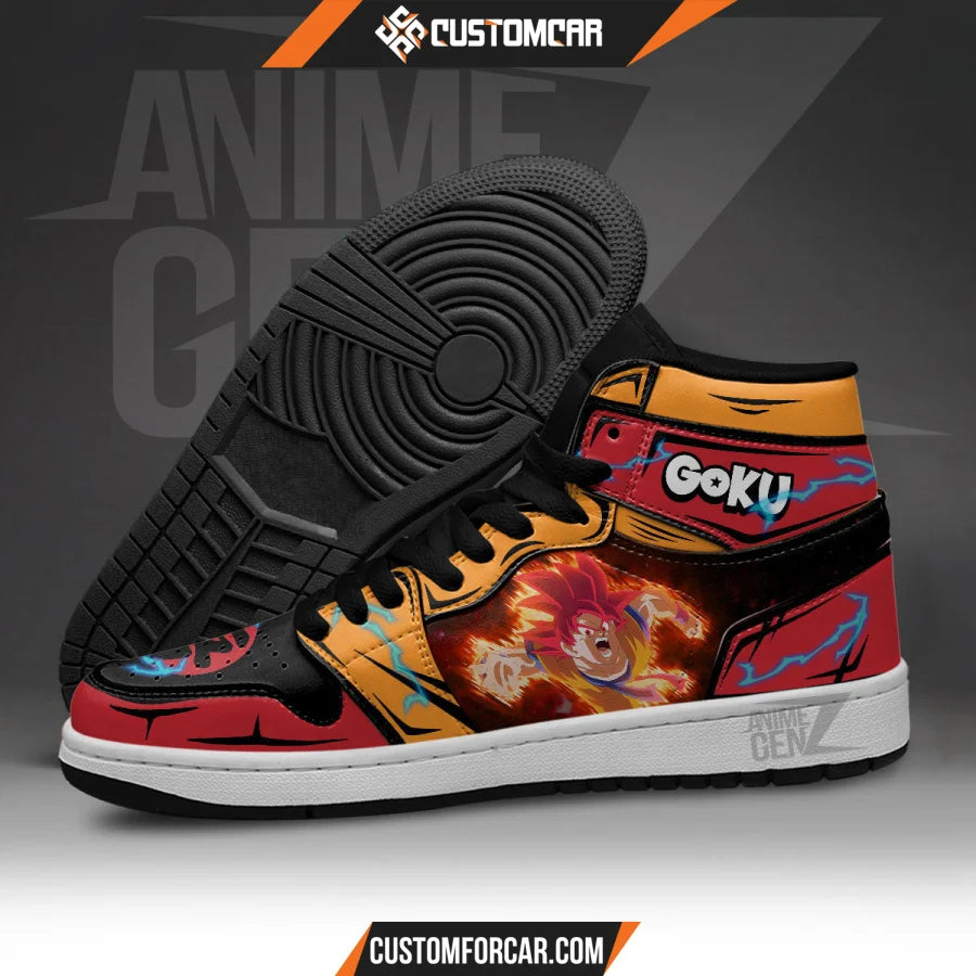 Dragon Ball Son Goku God JD Sneakers Custom Anime Shoes