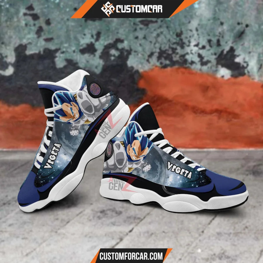 Dragon Ball Super Saiyan Vegeta Air Jordan 13 Sneakers