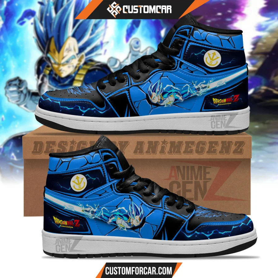 Dragon Ball Vegeta Super Saiyan Blue JD Sneakers Custom