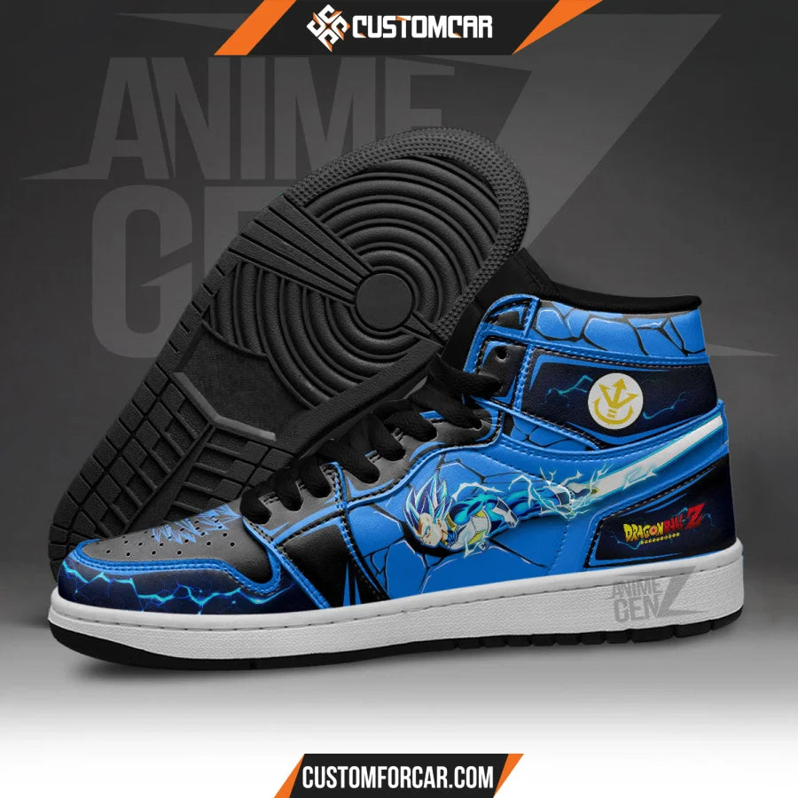 Dragon Ball Vegeta Super Saiyan Blue JD Sneakers Custom