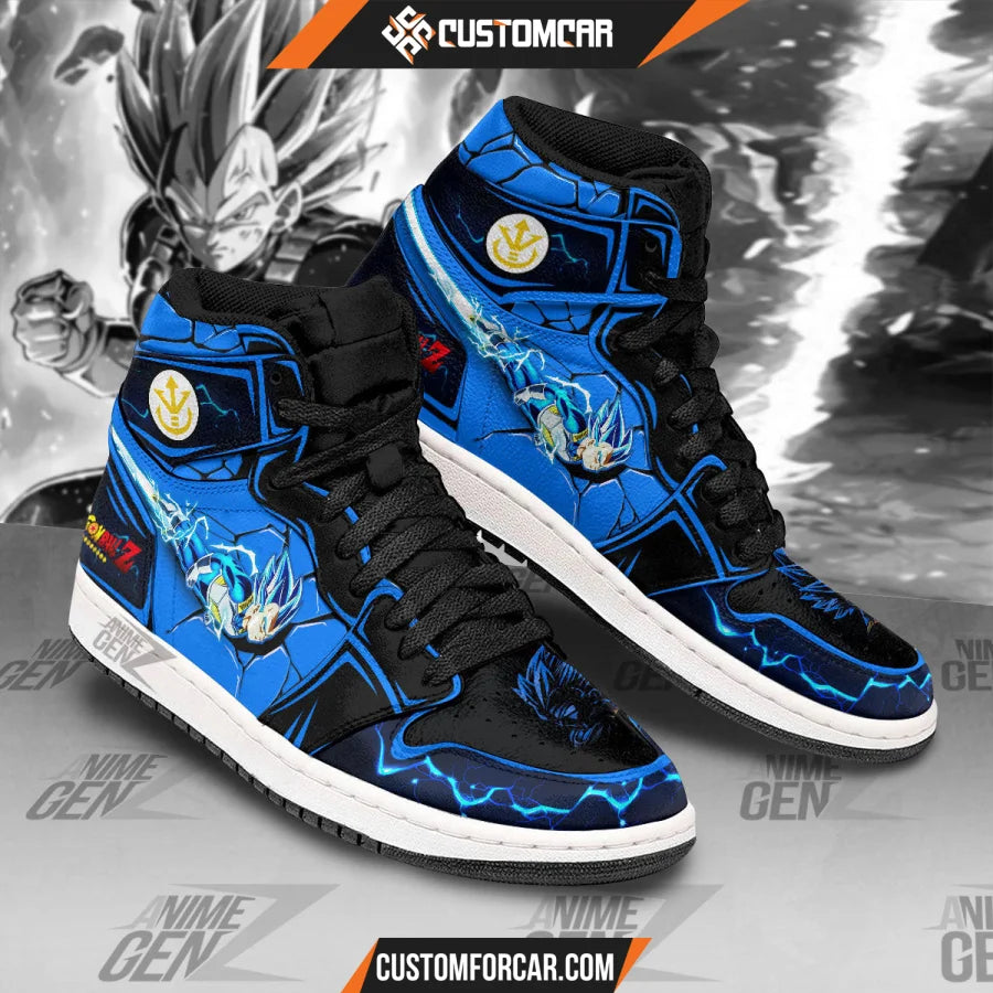 Dragon Ball Vegeta Super Saiyan Blue JD Sneakers Custom