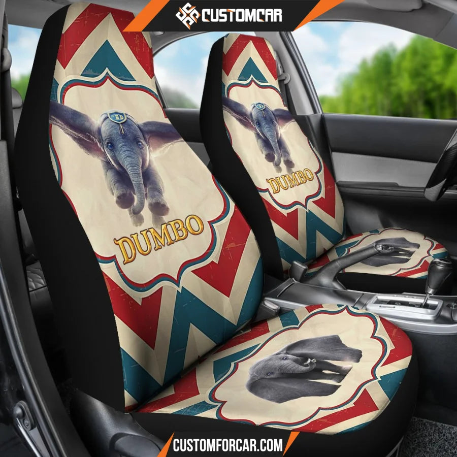 Dumbo Vintage Cartoon Car Seat Covers Dumbo Pattern Seat 