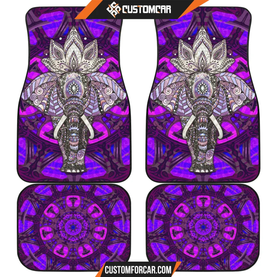 Elephant Artwork Car Floor Mats Mandala Car Accessories