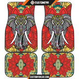 Elephant Artwork Car Floor Mats Mandala Car Accessories