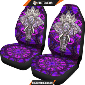 Elephant Artwork Car Seat Covers Mandala Car Accessories