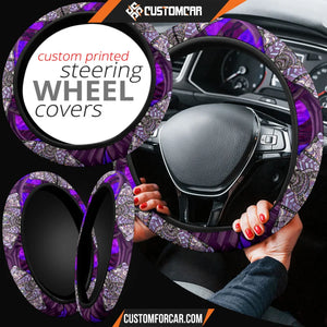 Elephant Artwork Steering Wheel Cover Mandala Car