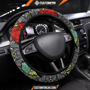 Elephant Artwork Steering Wheel Cover Mandala Car