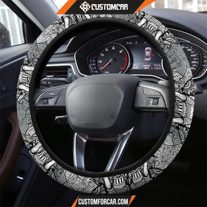 Elephant Artwork Steering Wheel Cover Mandala Car