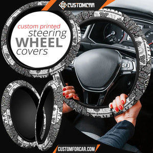 Elephant Artwork Steering Wheel Cover Mandala Car