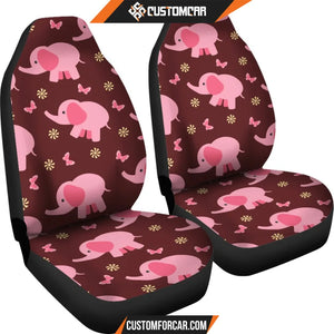 Elephant Pink Cute Animal Car Seat Covers - Car Seat Covers 