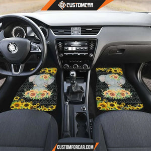 Elephant Sunflower Art Car Floor Mats Car Accessorries 