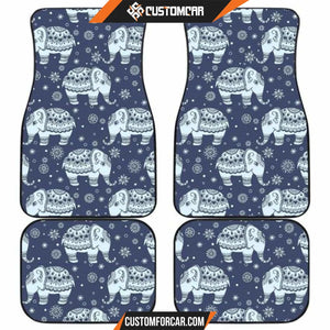 Elephant Tribal Design Pattern Front And Back Car Mats Car 