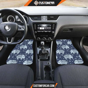 Elephant Tribal Design Pattern Front And Back Car Mats Car 