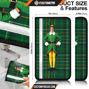 Elf Movie Seat Belt Covers | Elf Buddy Standing Green Plaid