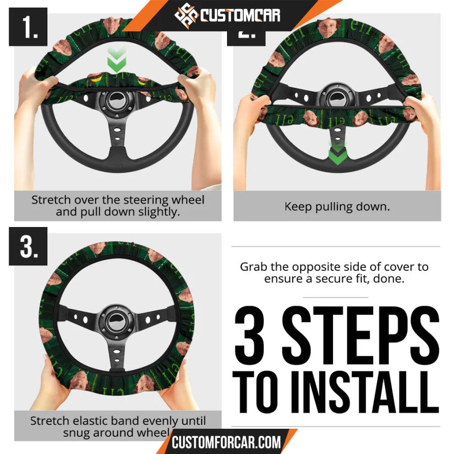 Elf Movie Steering Wheel Cover | Funny Elf Buddy Face