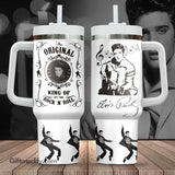 Elvis Presley The Original King of Rock N Roll Music Personalized 40oz Tumbler With Handle and Straw