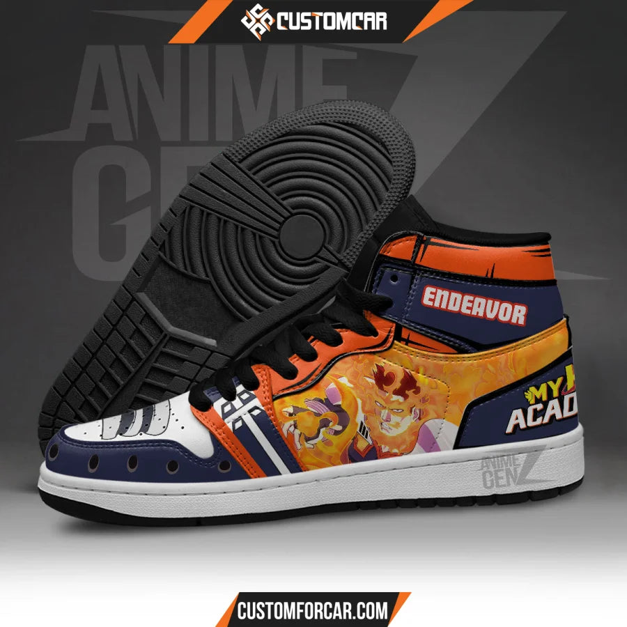 Enji Todoroki Endeavor JD Sneakers Custom Anime My Hero