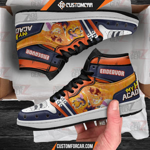 Enji Todoroki Endeavor JD Sneakers Custom Anime My Hero