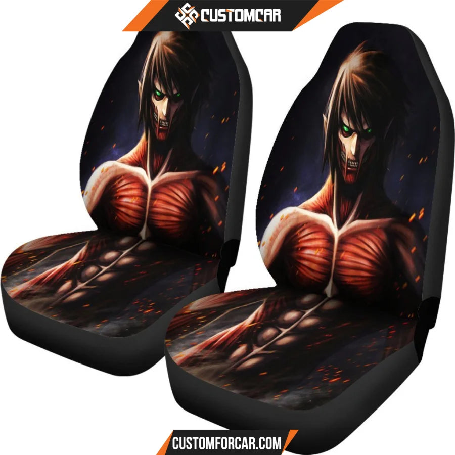 Eren Attack On Titans Anime Car Seat Covers - Car Seat 