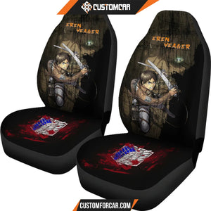 Eren Yeager Attack On Titan Car Seat Covers Anime Car