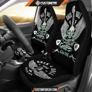 Escape Car Seat Covers  Rock N Roll Yoga Skeleton Wings Guitar Seat Covers R042611 DECORINCAR 1