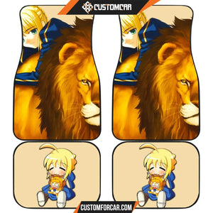 Fate/Stay Night Car Floor Mats Chibi Saber Fate With Lion Car Mats R4803 DECORINCAR 1