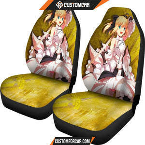 Fate/Stay Night Car Seat Covers Saber Fate Golden World Map Seat Covers R4802 DECORINCAR 4