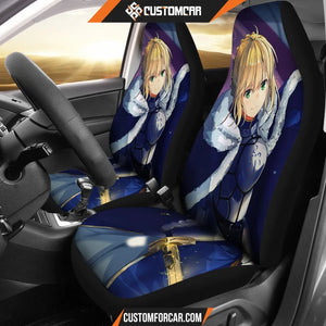 Fate/Stay Night Car Seat Covers Saber Fate Winter Warrior Seat Covers NA040706 DECORINCAR 1
