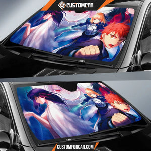 Fate/Stay Night Car Sun Shade Saber Sakura Shirou And Rin Fate Night Poster Sun Shade R4812 DECORINCAR 3