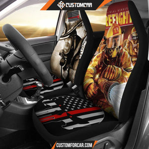 Firefighter America Car Seat Covers Decor For Car Ideas 