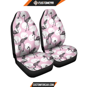 Flamingo Pineapple Print Car Seat covers Car Accessoriess 