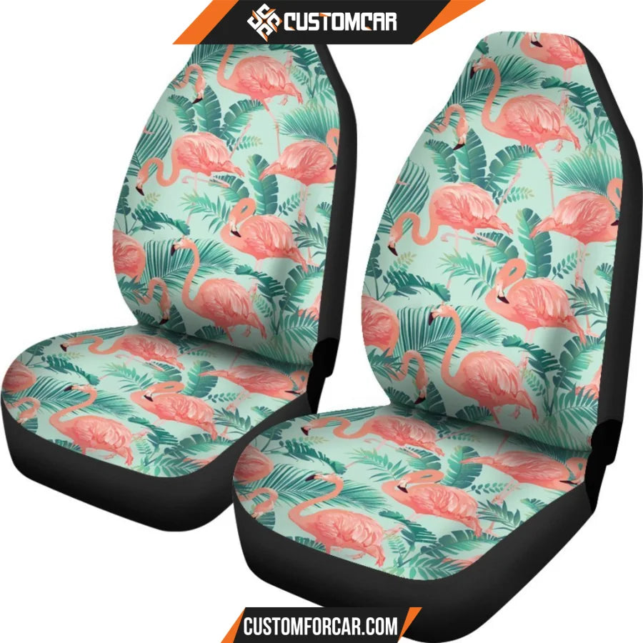 Flamingo Pinks Color Animal Car Seat Covers R0313026 - New 