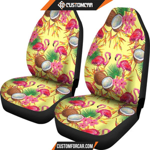 FLAMINGOS TROPICAL COCONUT CAR SEAT covers Car Accessories 